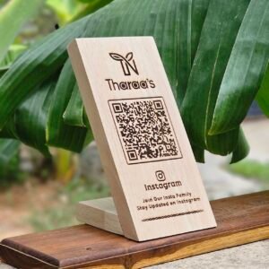 Insta Wooden QR Code Stand ( Dispatch time 4 to 7 days )